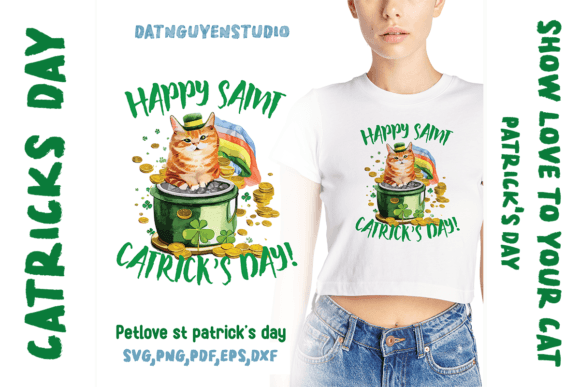 Cat Mom St. Patrick's Day Graphics for Crafts