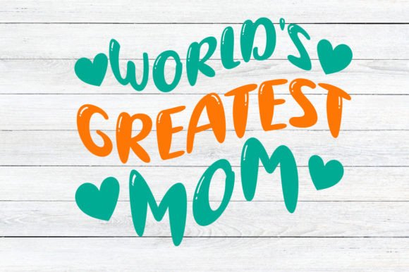Retro World's Greatest Mom Graphics & Crafts